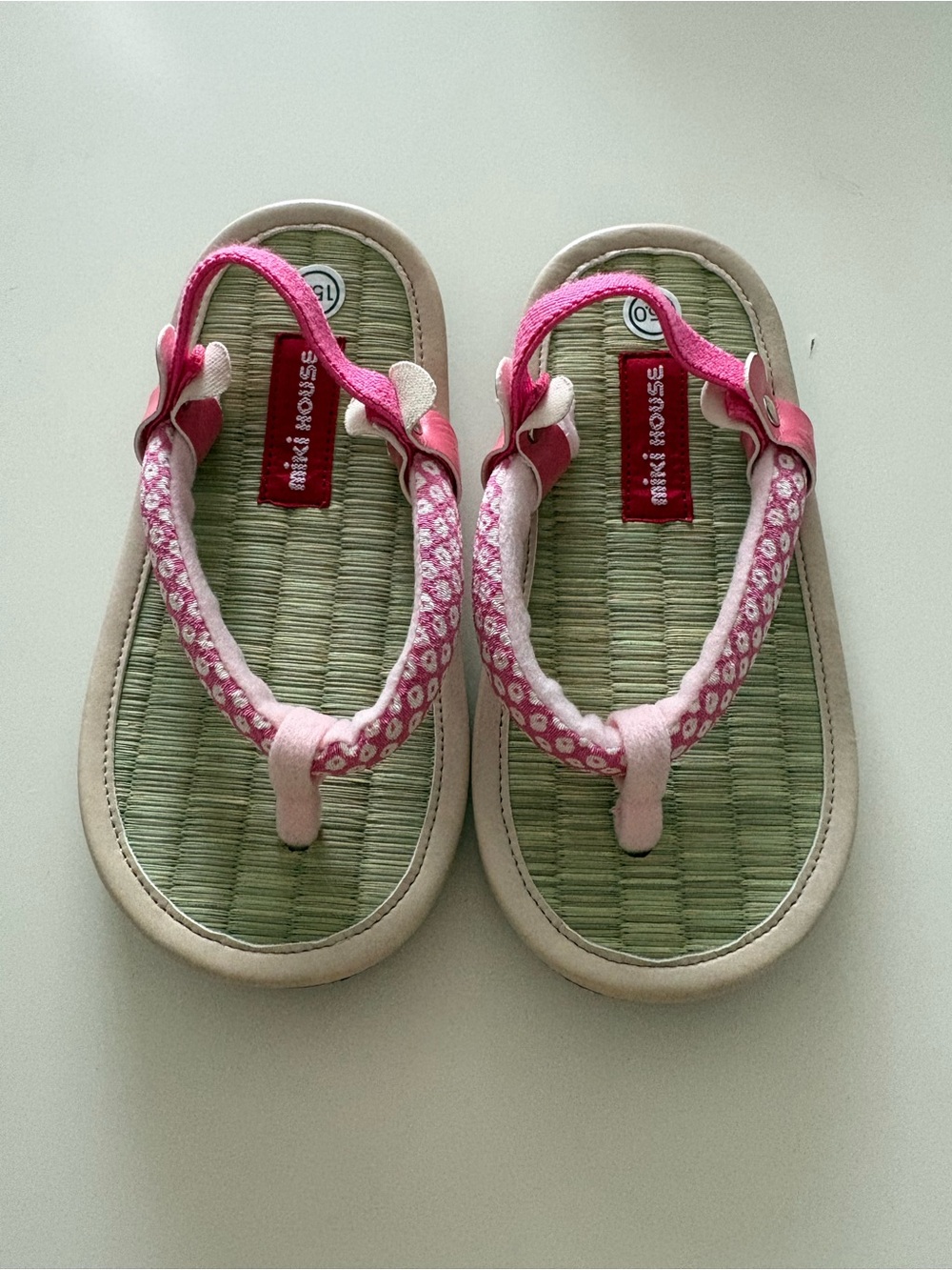 Miki House Kids Traditional Zori Pink Sandals -Japanese style Size 15CM